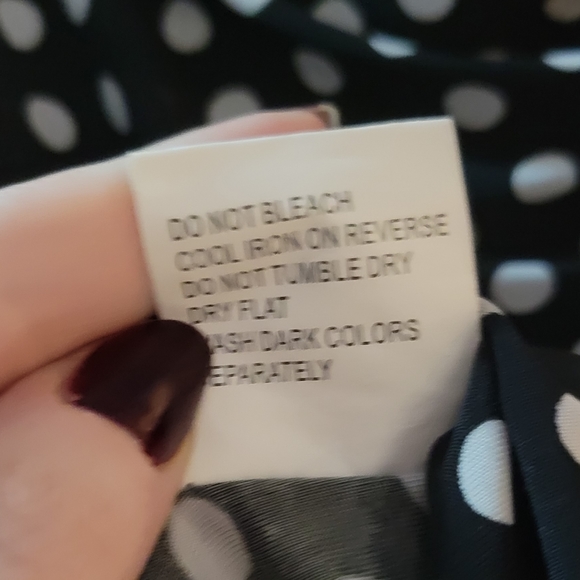 Amanda black & white polka dot overlay top size medium - Picture 5 of 6